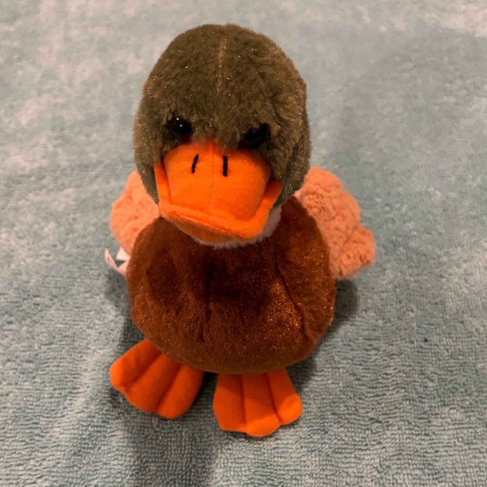 Kamik Plush Duck Toy - Olive, Chestnut, and Tangerine